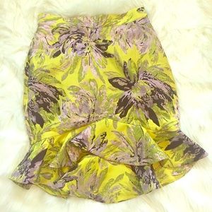 NWT Bebe flower print trumpet skirt